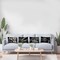Stupell Industries White Ferns on Black 4pc Decorative Printed Pillow Set design by Phillipa Katz, 14 x 7 x 20